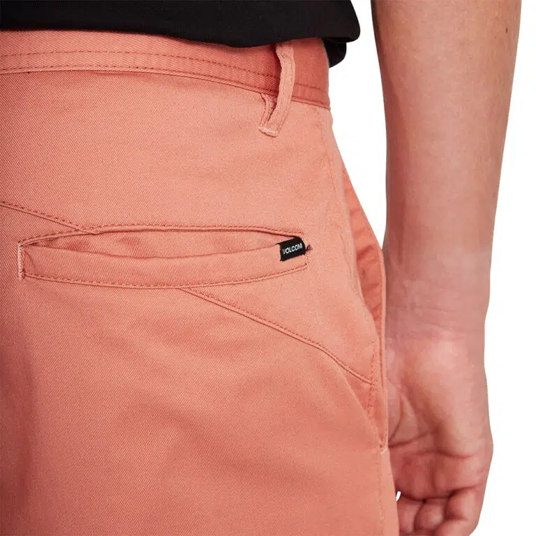 Volcom Frickin Modern Stretch Chino Shorts Clay Orange - Image 4