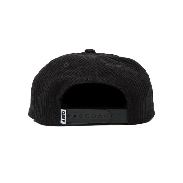 Obey Token Cord 6 Panel Snapback Black