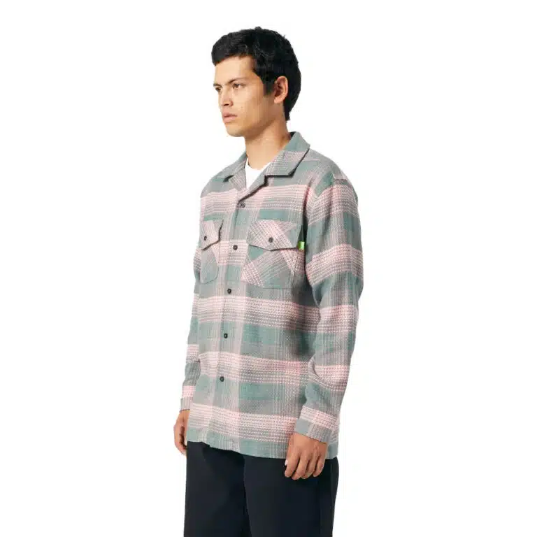 HUF Smash Flannel Overshirt Pink