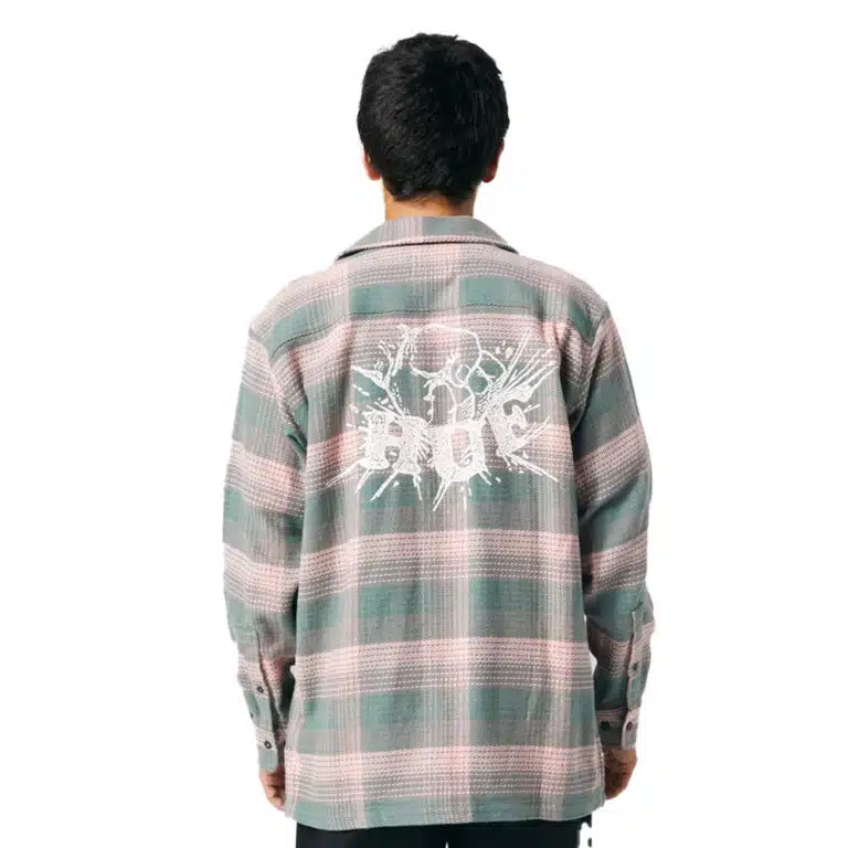 HUF Smash Flannel Overshirt Pink