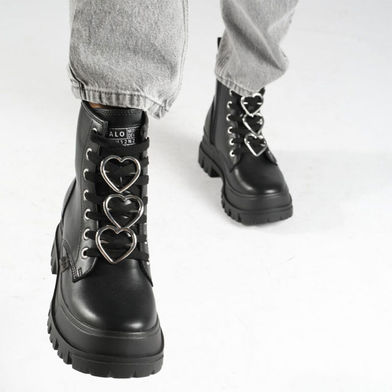 Buffalo Aspha RLD Heart Boots Black