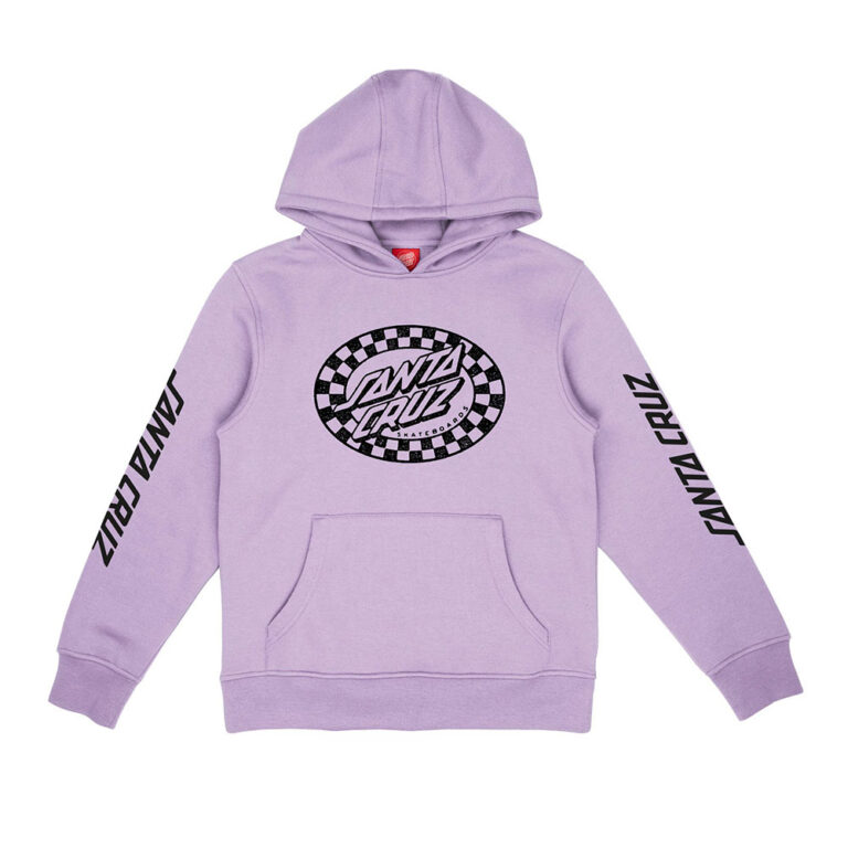 Unisex Youth Hoodie Santa Cruz Check Oval Lavender