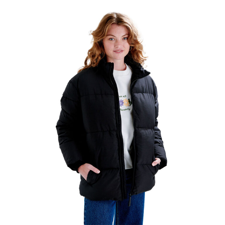 24 Colours Puffer Jacket Black