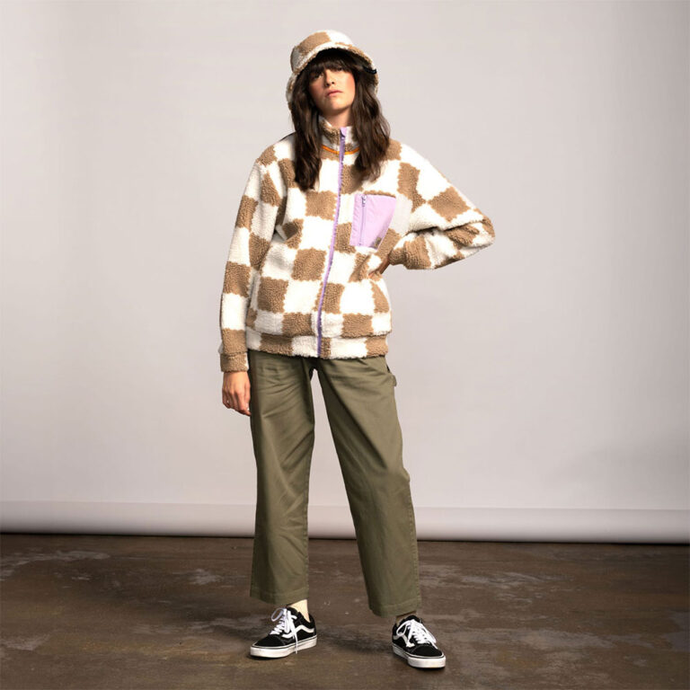 Santa Cruz Sydney Sherpa Fleece Brown Check