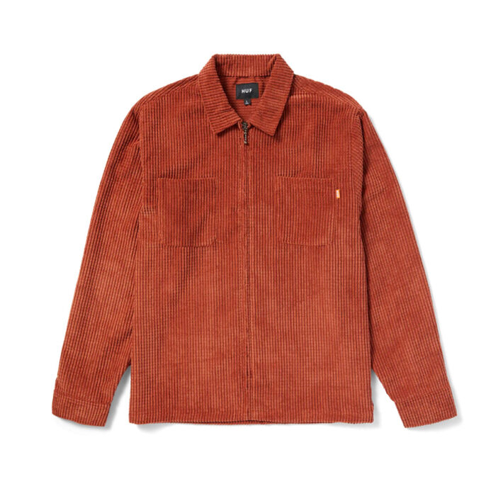 HUF Cornelius Zip Shirt Rust