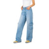 Reel Mia Cargo Denim Pant Light Blue