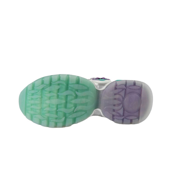 Buffalo Triplet Hollow Sneakers Silver Green Purple - Image 7