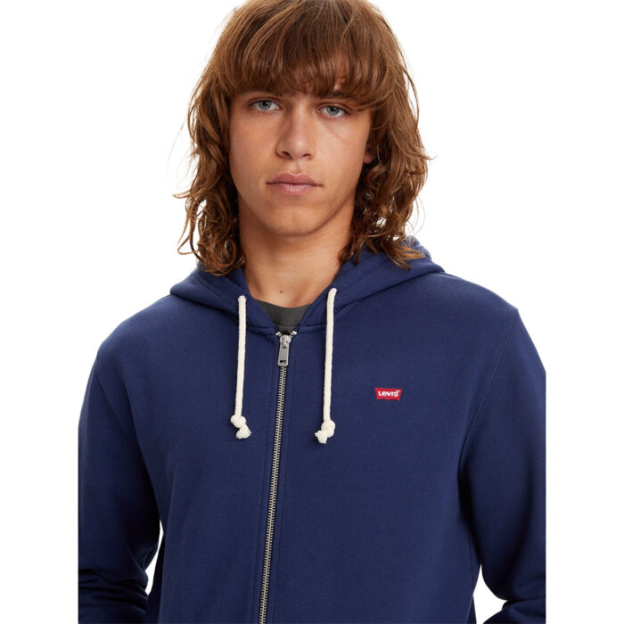 Levi's Original Zip Up Hoodie Academy Naval Blue