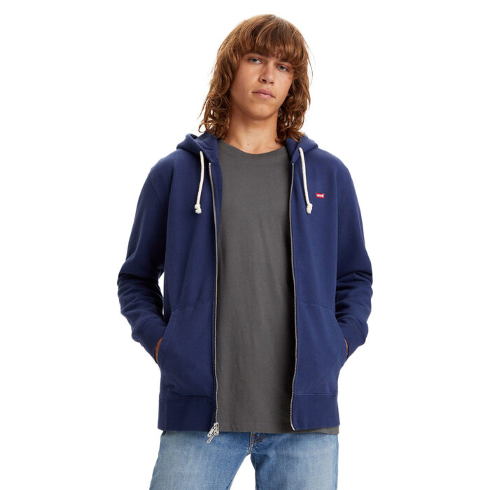 Levi's Original Zip Up Hoodie Academy Naval Blue