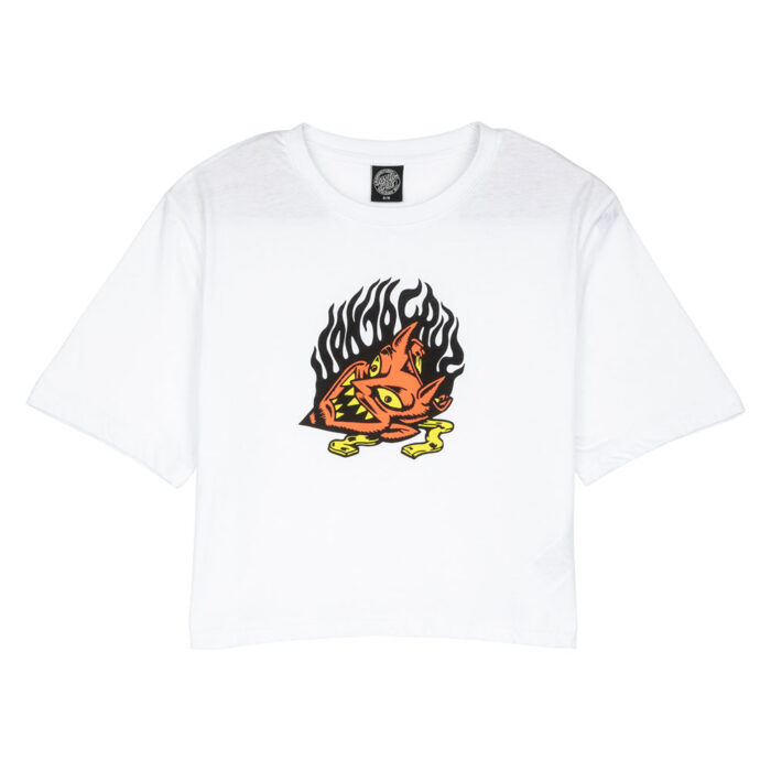 Santa Cruz Delfino Mask Crop Top White