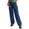 24 Colours Wide Leg Denim Pant Blue