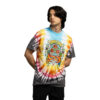 Santa Cruz Dressen Rose Crew T-Shirt Tie Dye Multi