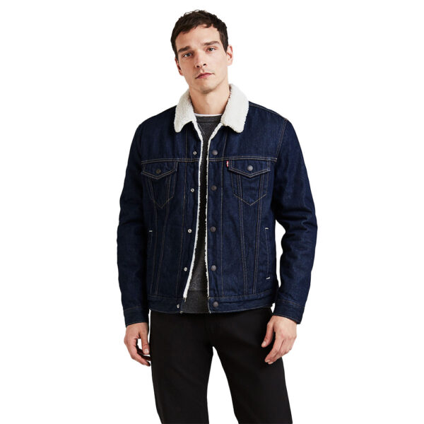 Levi's Type 3 Sherpa Trucker Jacket Med Indigo