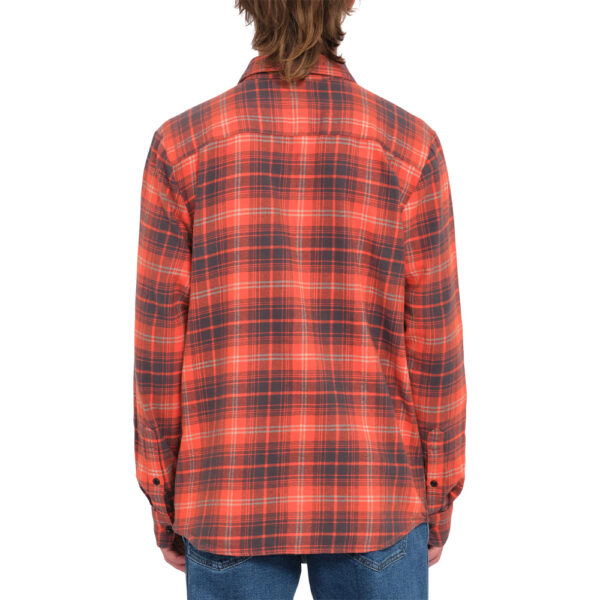 Volcom Caden Plaid Shirt Brick Red