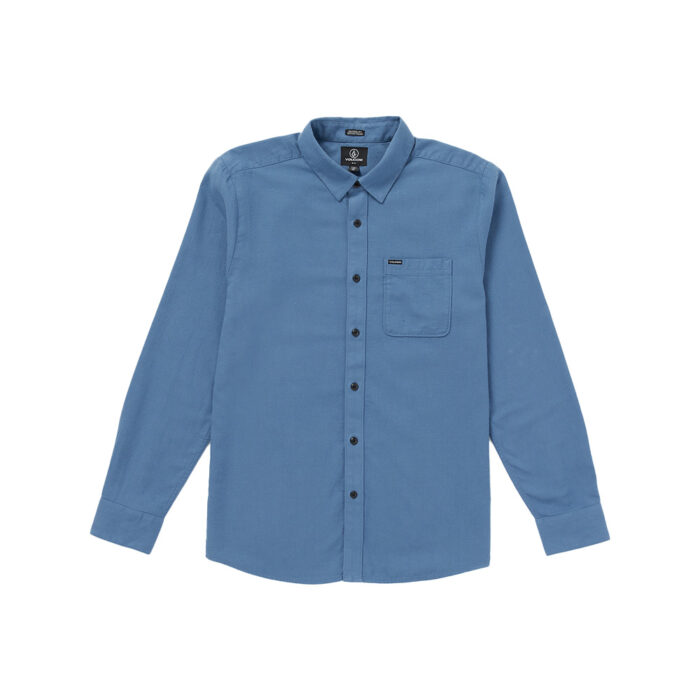 Volcom Caden Solid Shirt Blue Berry