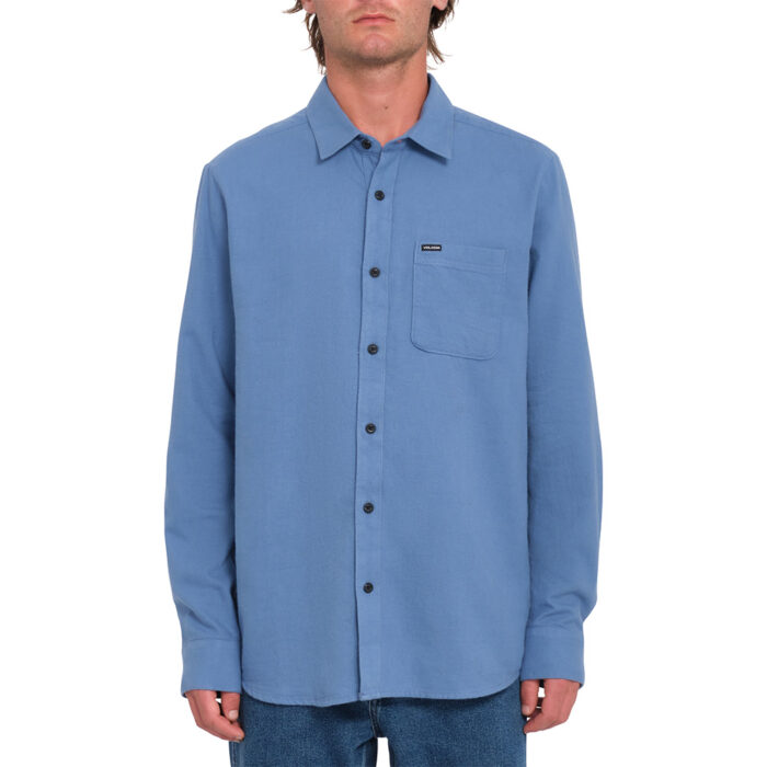 Volcom Caden Solid Shirt Blue Berry