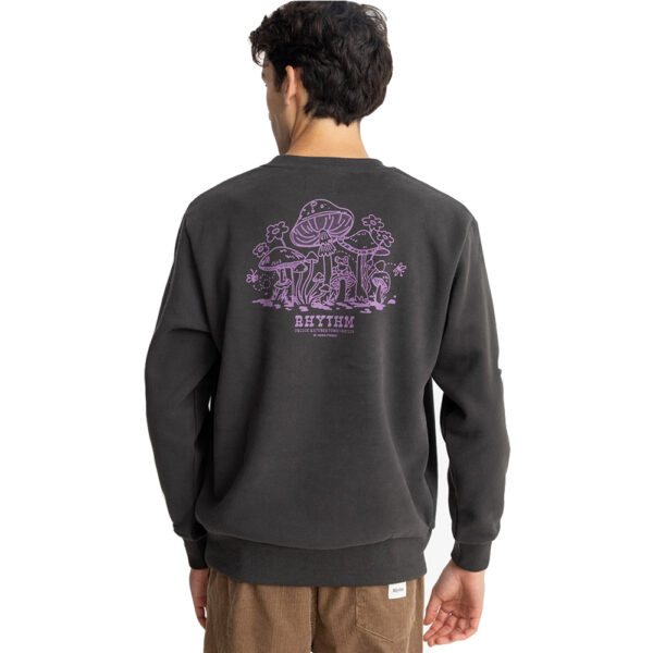 Rhythm Fungi Fleece Crewneck Black