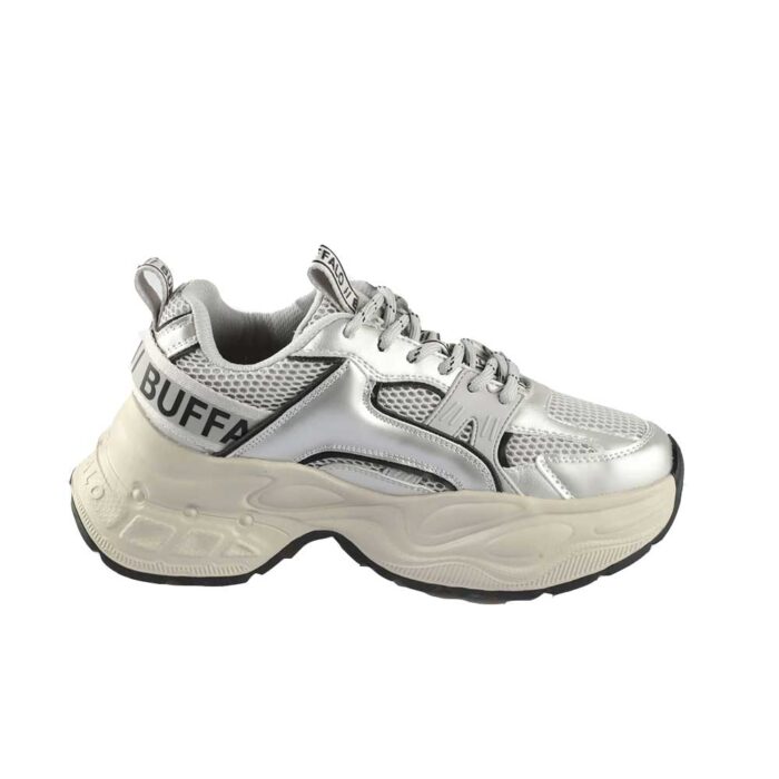 Buffalo Para Sneakers Silver White Black